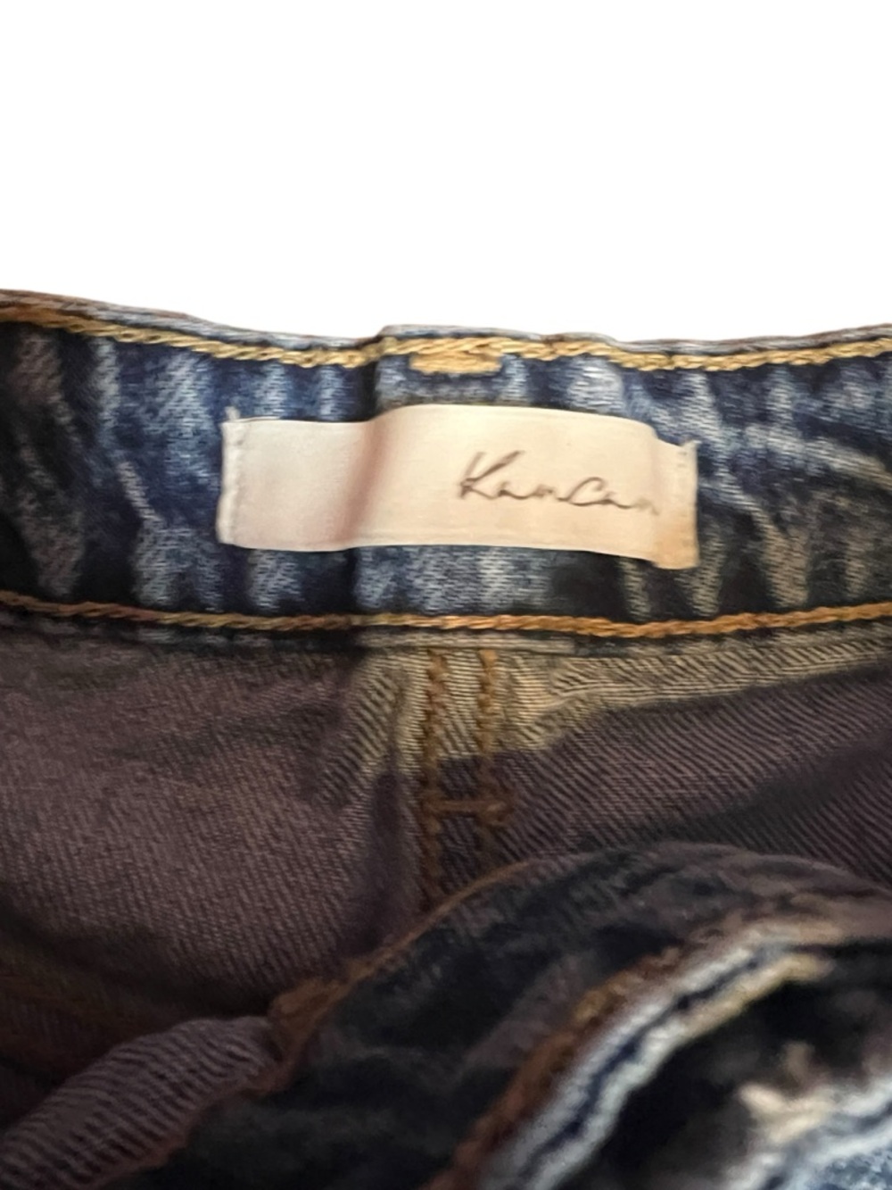 KanCan Cuffed Denim Shorts Size 26 Medium Wash High Rise Casual Summer - Picture 4 of 5